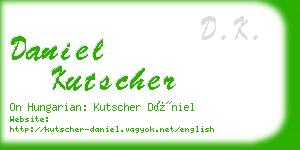 daniel kutscher business card